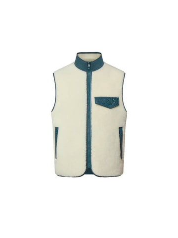 Reversible Shearling Vest Milky White - LOUIS VUITTON - BALAAN 1