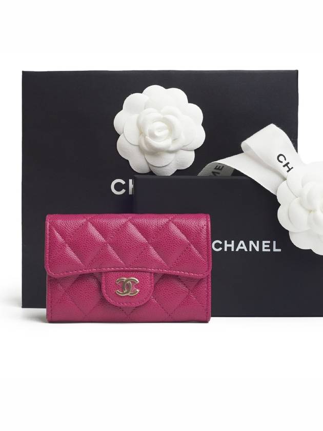 Classic Snap Caviar Card Holder Pink Gold Plated - CHANEL - BALAAN 1