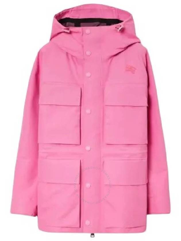 Burberry Men's Bubblegum Pink Brent Equestrian Knight Applique Snow Parka, Size Medium - BURBERRY - BALAAN 1