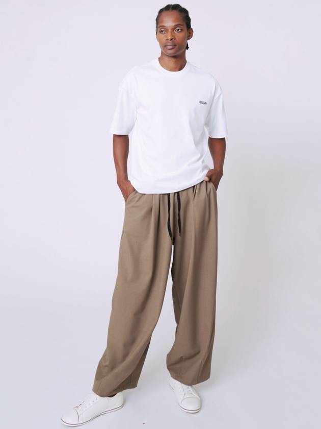 AU42PT07 Classic wide pants dark beige - ATHPLATFORM - BALAAN 3