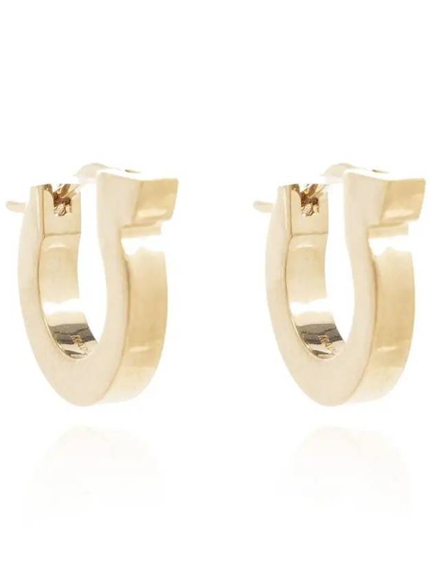 Gancini Hoop Earrings Gold - SALVATORE FERRAGAMO - BALAAN 3