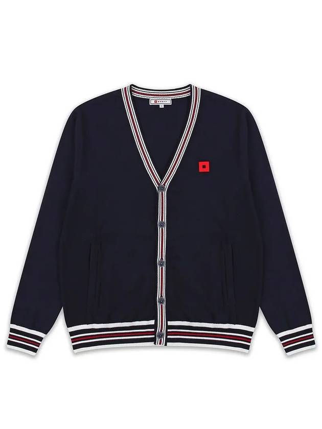 golfwear symbol three-color classic cardigan navy - ONOFF - BALAAN 3