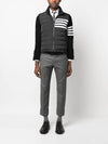 4 Bar Poly Twill Down Vest Charcoal - THOM BROWNE - BALAAN 3