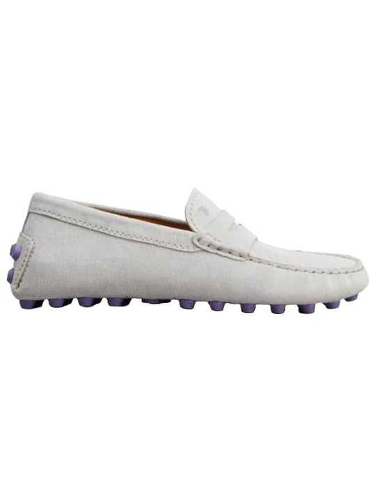 Gommino Bubble Suede Driving Shoes Grey - TOD'S - BALAAN 1