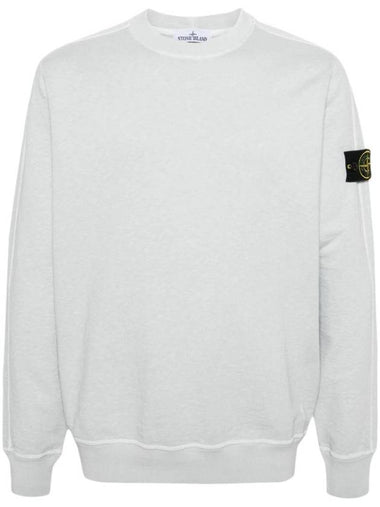 Garment Dyed Malfile Crewneck Sweatshirt Sky Blue - STONE ISLAND - BALAAN 1