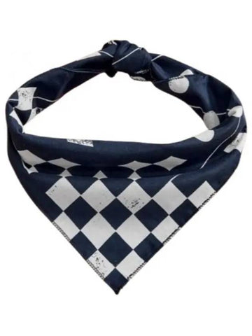 Printed Bandana A Navy Geometry 24F1H036 PS435 BD011D - ENGINEERED GARMENTS - BALAAN 1