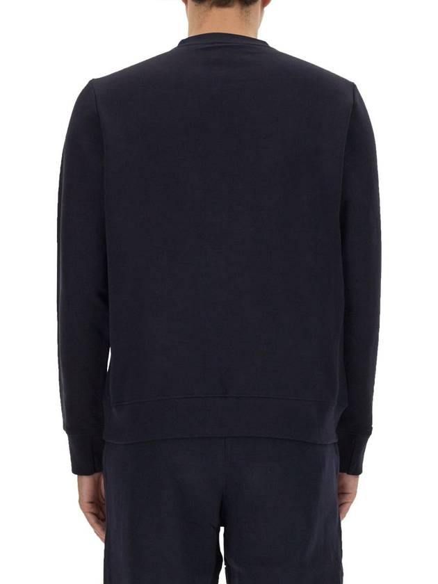 Zebra Patch Organic Cotton Sweatshirt Navy - PAUL SMITH - BALAAN 4