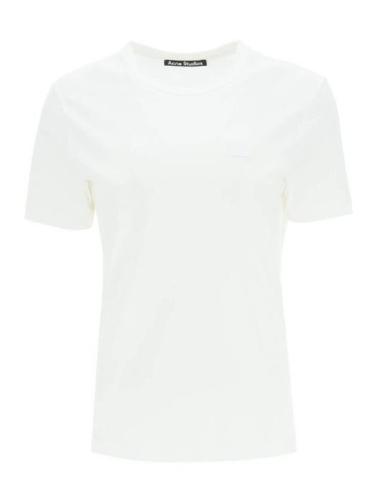 Face Patch Short Sleeve T-Shirt White - ACNE STUDIOS - BALAAN 1