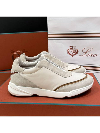 Weekend Work Sneakers Calfskin Suede Ivory - LORO PIANA - BALAAN 2