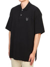 Bold Fox Head Patch Oversized Polo Shirt Black - MAISON KITSUNE - BALAAN 3