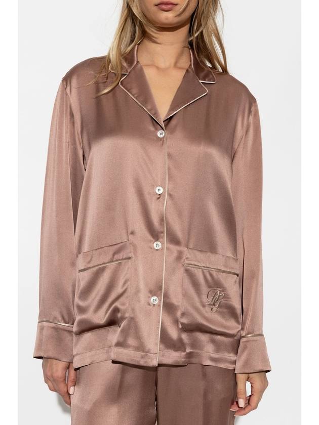 Dolce & Gabbana Silk Top From Pajamas, Women's, Pink - DOLCE&GABBANA - BALAAN 3