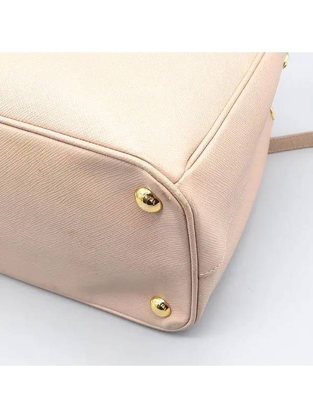 BN1801 Indie Pink Saffiano Lux Galleria Gold Logo Tote Bag Shoulder Strap 2WAY - PRADA - BALAAN 4