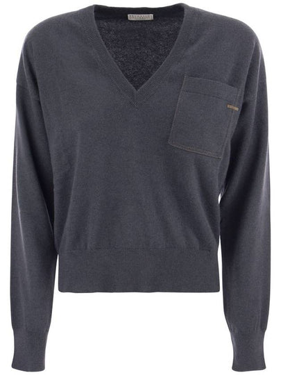 Sweater M12186702 C8901 DARK BLUE - BRUNELLO CUCINELLI - BALAAN 2