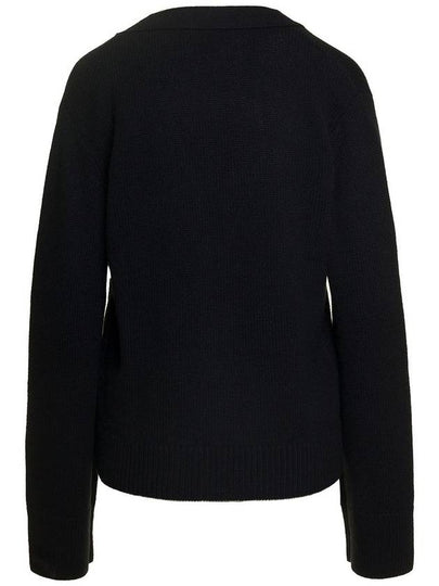 'Danni' Black Knitted Cardigan In Cashmere Woman - LISA YANG - BALAAN 2