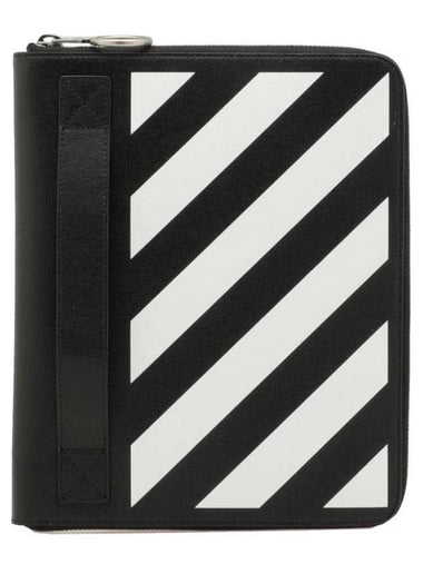 Diag Clutch Bag Black - OFF WHITE - BALAAN 1