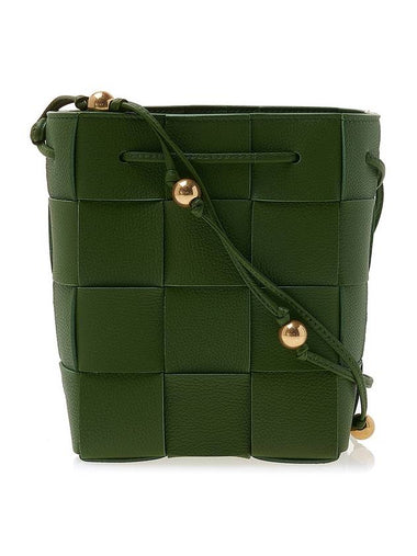 Cassette Intrecciato Leather Bucket Bag Avocado - BOTTEGA VENETA - BALAAN 1