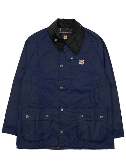 Maison Kitsune collab Beaufort Waxed Jacket Indigo - BARBOUR - BALAAN 2