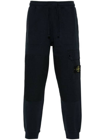 Compass Badge Panel Track Pants Blue - STONE ISLAND - BALAAN 2