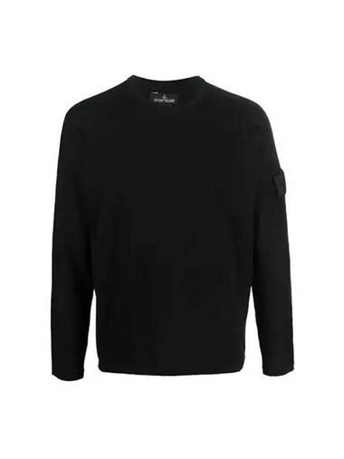 T shirt Shadow Project logo patch long sleeve black - STONE ISLAND - BALAAN 1