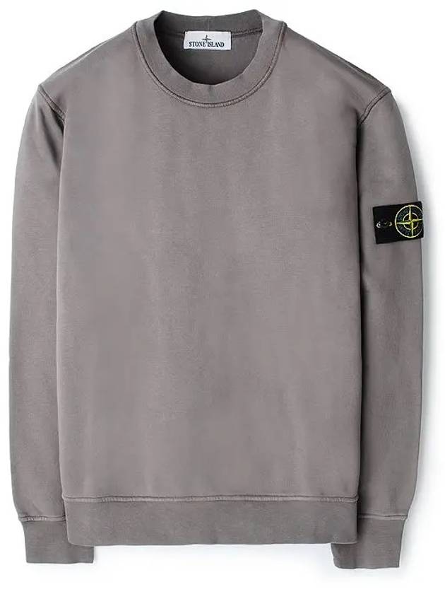 Wappen Patch Garment Dyed Sweatshirt Grey - STONE ISLAND - BALAAN 2