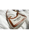 Neutral BArmy Logo Print Canvas Hobo Bag Shoulder Bag YN1BT743 TCFN - BALMAIN - BALAAN 3