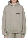 Essential Cotton Blend Kangaroo Pocket Rubberized Logo Patch Hoodie - FEAR OF GOD ESSENTIALS - BALAAN 1