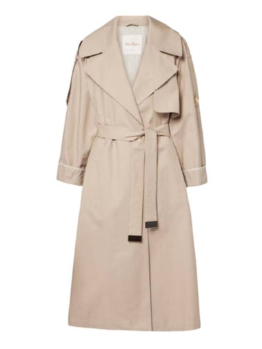 UTRENCH Oversized Twill Trench Coat Beige - MAX MARA - BALAAN 1