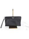 Triangular logo nylon clutch - PRADA - BALAAN 1