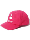 Tyrone Logo Cotton Ball Cap Pink - ISABEL MARANT - BALAAN 4