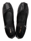 Women's Logo Leather Ballerinas Black - MIU MIU - BALAAN 3