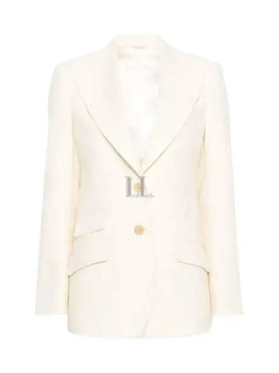 Wool Single-Breasted Blazer Jacket Ivory - GUCCI - BALAAN 2