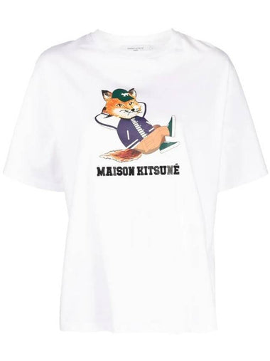 Dressed Fox Easy Short Sleeve T-Shirt White - MAISON KITSUNE - BALAAN 1