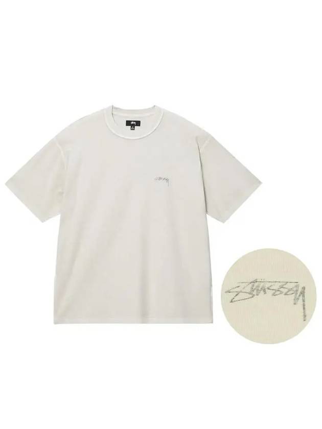 Lazy Short Sleeve T Shirt Bone - STUSSY - BALAAN 2