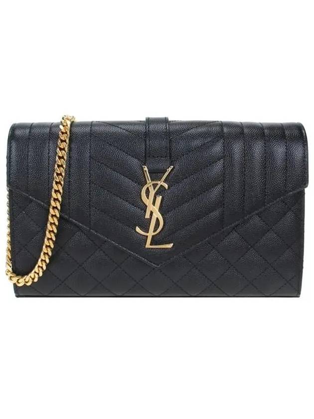 Cassandre Monogram Chain Cross Bag Black - SAINT LAURENT - BALAAN 2