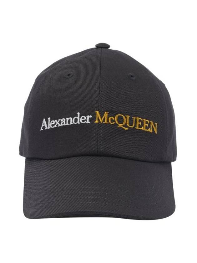 Embroidered Logo Ball Cap Black - ALEXANDER MCQUEEN - BALAAN 1