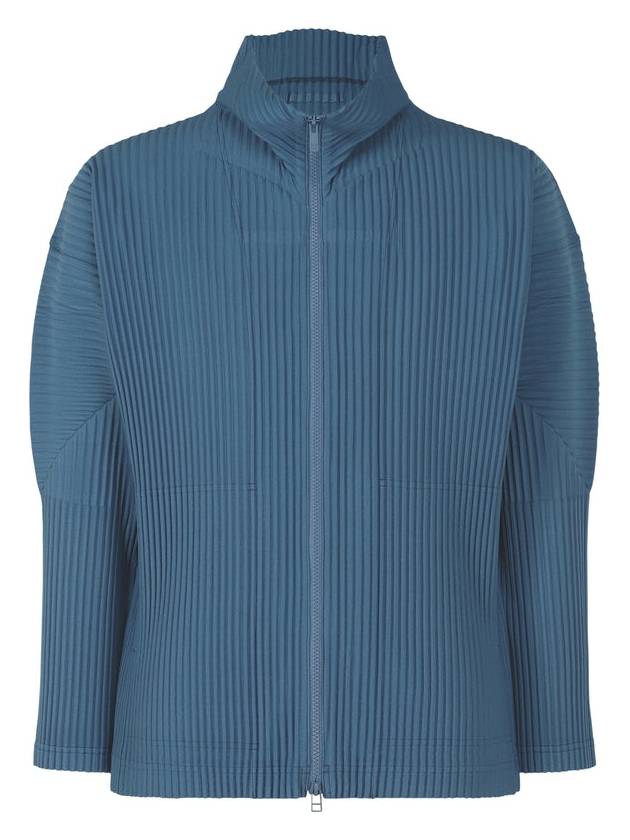 Pleats Zip-Up Jacket Blue - ISSEY MIYAKE - BALAAN 2