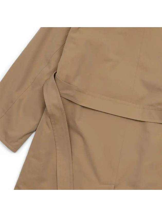 Women's FINX hard twist gabardine hoodie double coat beige - AURALEE - BALAAN 6