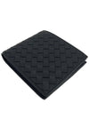 Intrecciato Weaving Half Wallet Black - BOTTEGA VENETA - BALAAN 4