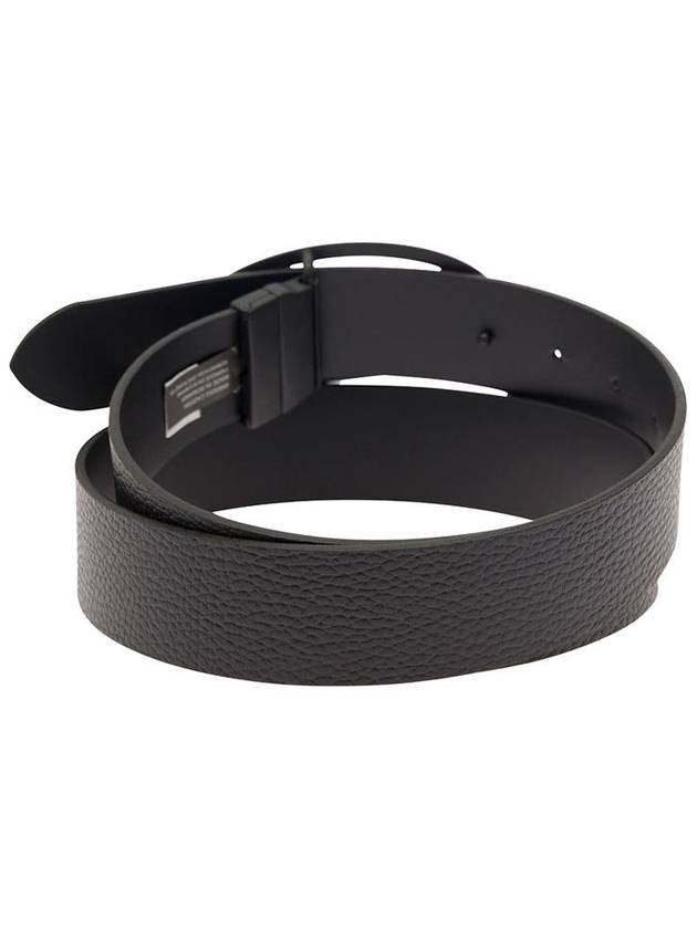 1DR Reversible Logo Leather Belt Black - DIESEL - BALAAN 4