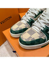 Men's LV Trainer Sneakers Calfskin Damier Green - LOUIS VUITTON - BALAAN 5