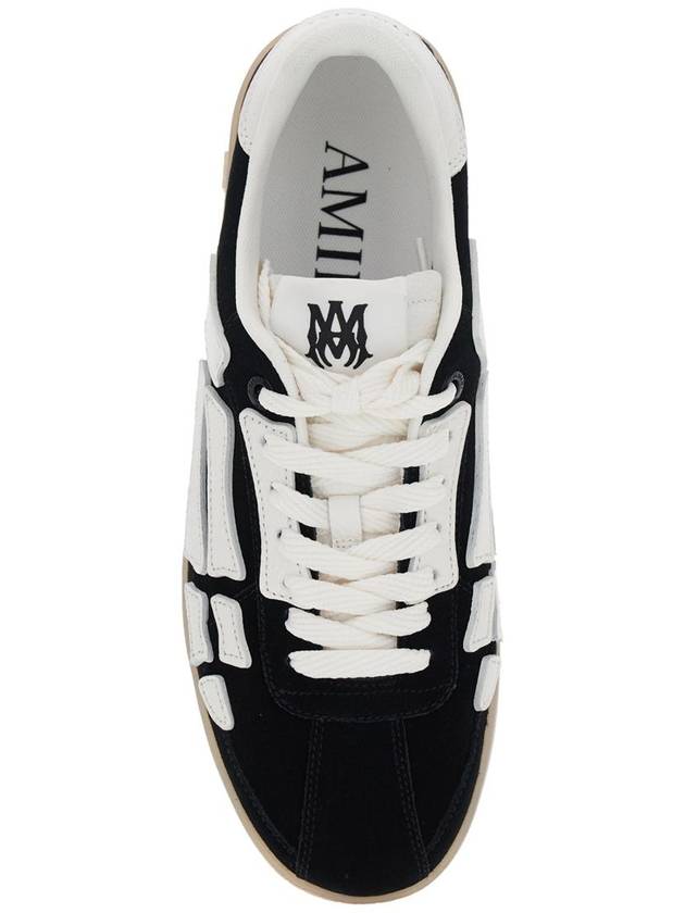 'Pacific Bones' Black Sneakers With Contrasting Side Patches And Logo Patch On The Tongue In Leather Man - AMIRI - BALAAN 4