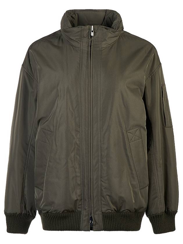 Medway Technical Fabric Silk Bomber Jacket Tea Leaves - LORO PIANA - BALAAN 3