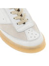 MM6 Replica Leather Low Top Sneakers White Beige - MAISON MARGIELA - BALAAN.