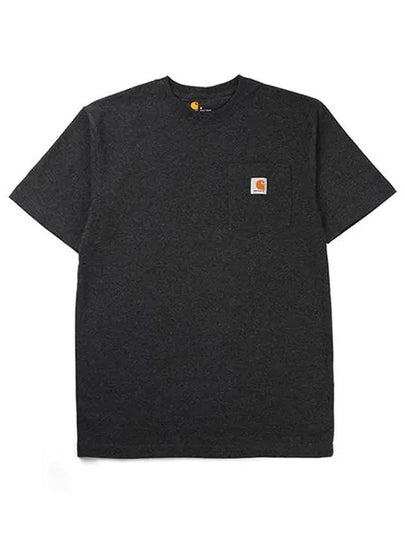 K87 Carbon Heather Workwear Chest Pocket Men s Round Short Sleeve Tee - CARHARTT - BALAAN 2