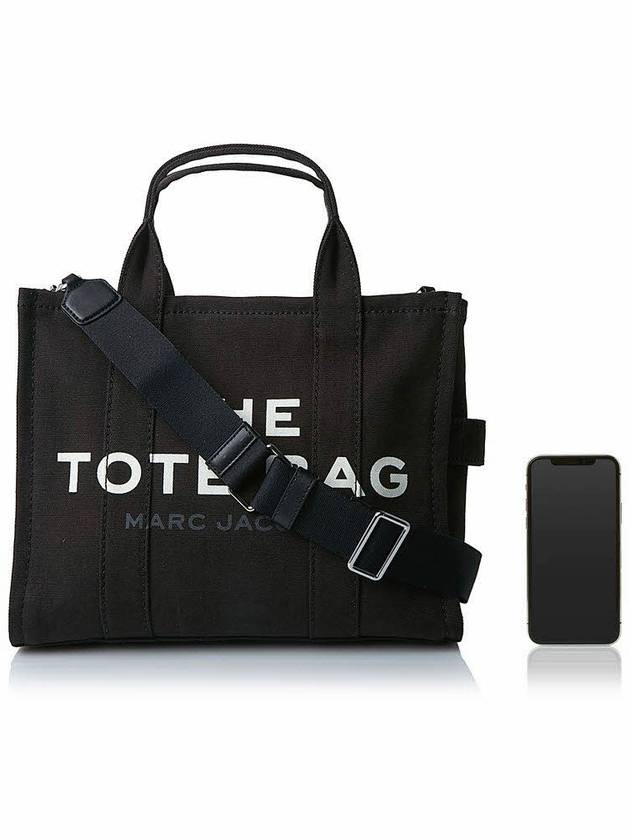 Logo Medium Canvas Tote Bag Black - MARC JACOBS - BALAAN 7