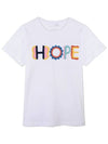 21SS Women's Hope Embroidery Tshirt White 602648 SQJD9 9000 - STELLA MCCARTNEY - BALAAN 2