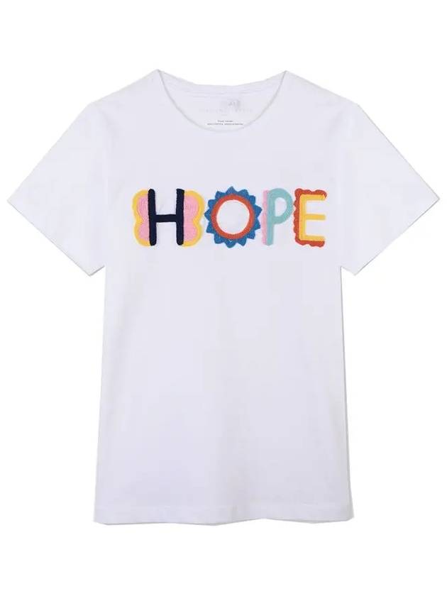 21SS Women's Hope Embroidery Tshirt White 602648 SQJD9 9000 - STELLA MCCARTNEY - BALAAN 2