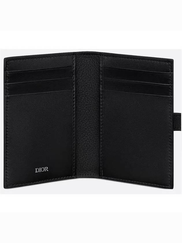 Normandy Vertical Calfskin Bifold Card Wallet Black - DIOR - BALAAN 4