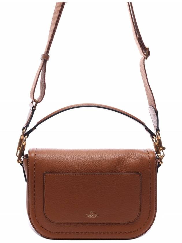 Alltime Soft Grain Calfskin Shoulder Bag Brown - VALENTINO - BALAAN 5