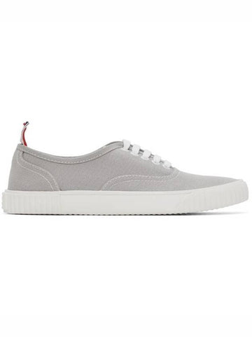 Women's Heritage Cotton Canvas Low Top Sneakers Grey - THOM BROWNE - BALAAN 1